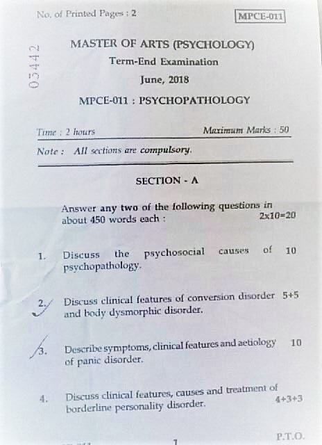 MPCE-011 June 18 Question Paper