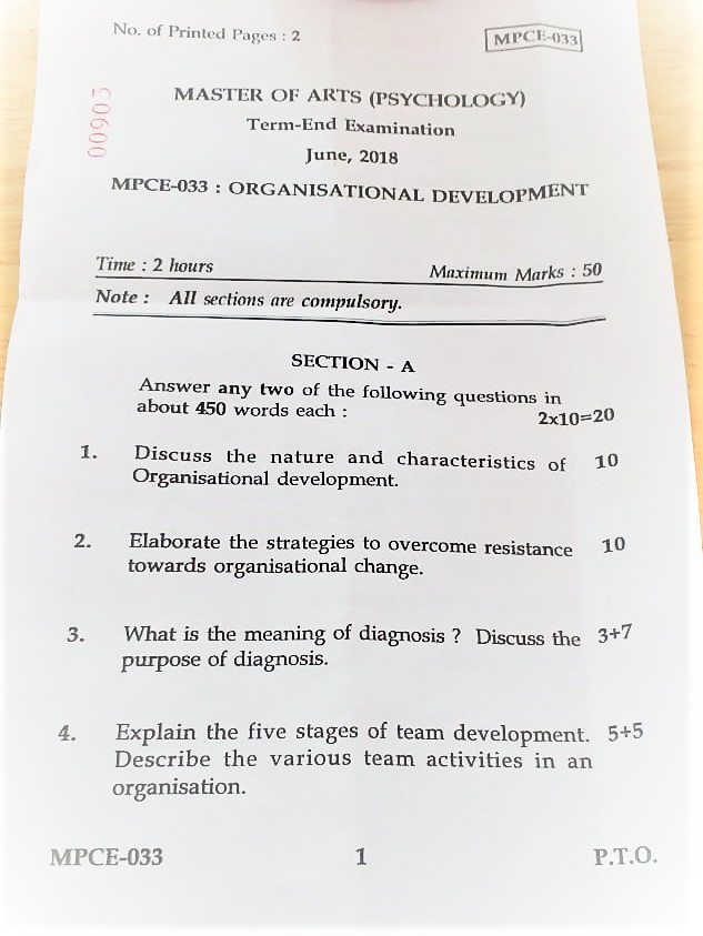 MPCE-033 June 18 Question Paper