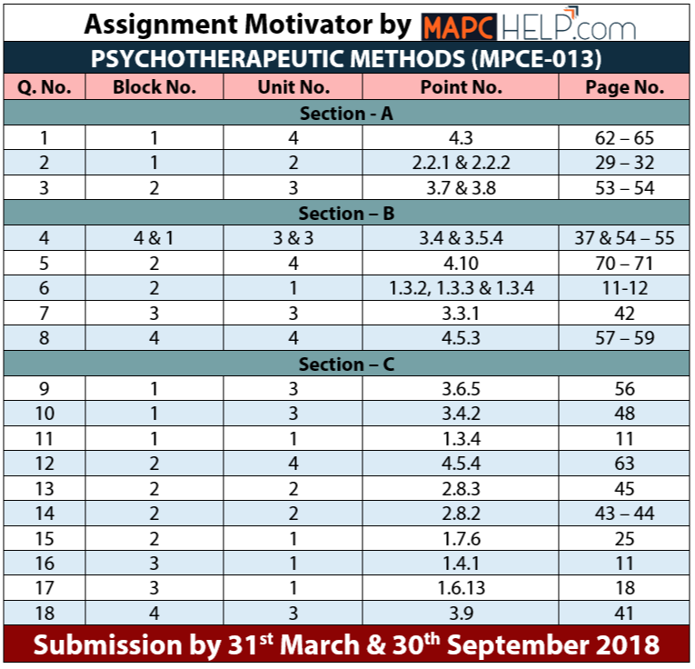 MPCE013 Assignment Motivator 17-18